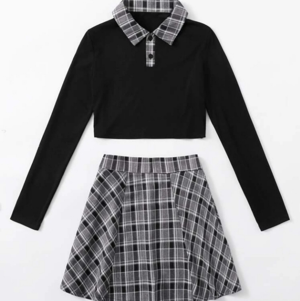 NWOT Preppy Two piece plaid outfit